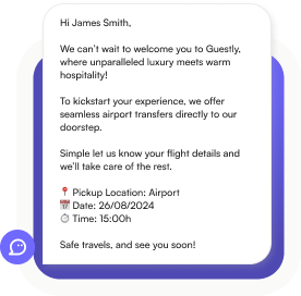 Welcome message